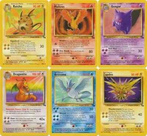 Pokemon ALL Fossil Set rare cards Gengar Zapdos Moltres Raichu Ditto etc CHOOSE - Picture 1 of 5