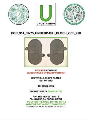 SE ADAPTA/PARA PORSCHE 914 (1969-1976) BLOQUE DE PLACAS CALEFACTOR BAJO TABLERO Foto 1 de 4