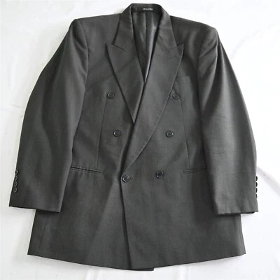 Chaqueta Abrigo Deportivo Doble Pecho Lana Pata de Gallo Verde De Colección Bendetti 44L Foto 1 de 4