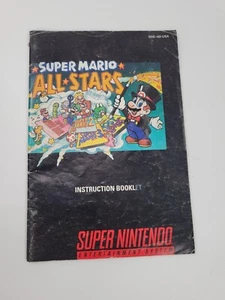 *Worn* Super Mario All Stars Super Nintendo SNES Instruction Manual Booklet ONLY - Picture 1 of 13
