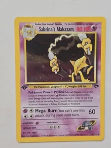 😻 Pokémon SABRINA’S ALAKAZAM * 1ª EDICIÓN * Desafío Gimnasio 16/132 * LP+ - Imagen 1 de 10
