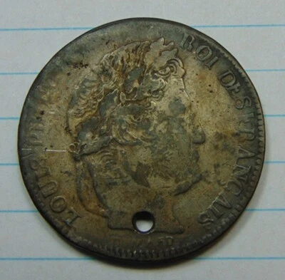 1831 FRANCIA - 5 FRANCOS ~ MONEDA DE PLATA.900 ~ LOUIS PHILIPPE ~ MAL ESTADO Foto 1 de 2