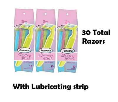 Personna Women's Gentle Touch Twin II Plus Blades Fixed Head, 30 Total Razors