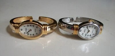 Women's Number Dial Gold & Silver Finish Dressy Casual Wear Fashion Bangle Watch - Image 1 of 4