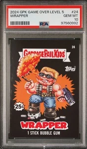 2024 Garbage Pail Kids #24 Game Over Level 5 Wrapper PSA 10 GEM MINT - Picture 1 of 2