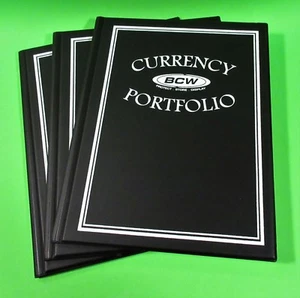 3 BCW BLACK CURRENCY PORTFOLIOS - 10 PAGES EACH FOR 30 BILLS- WITH FREE SHIPPING - Picture 1 of 3
