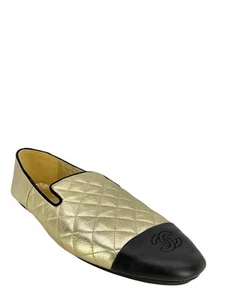 Chanel Laminated Lambskin Quilted CC Cap Toe Loafer Size 42 - Bild 1 von 6
