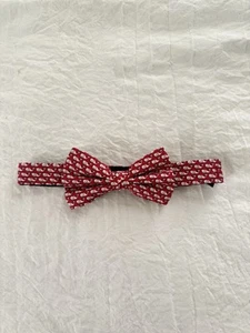 Vineyard Vines Boy’s Red and White Whale Baseball Bow Tie - Picture 1 of 6