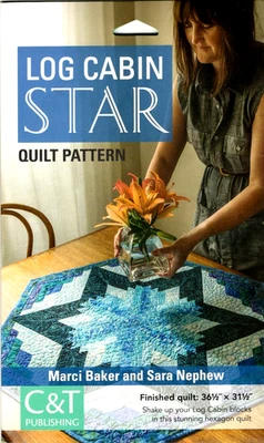 Log Cabin Star Hexagon Quilt Pattern by Marci Baker and Sara Nephew - Image 1 of 2