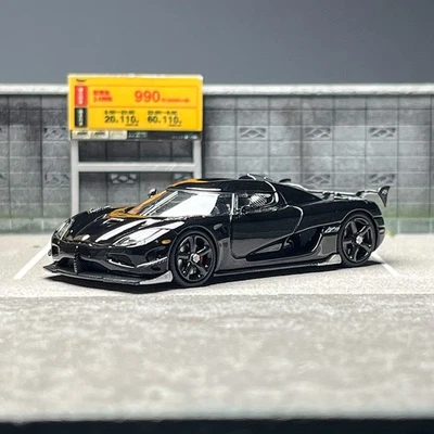 Modellino auto pressofuso in lega nera 1:64 Agera RS - oggetto raro da collezione - Immagine 1 di 4