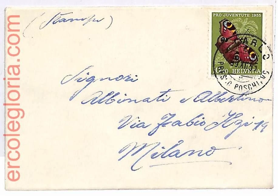 26800 - Suiza - Historia Postal - Portada - 1955 - Mariposas PRO JUVENTUTE Foto 1 de 1