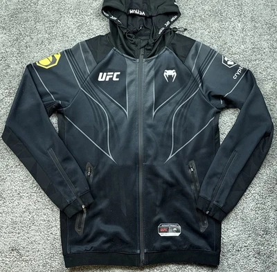Chaqueta UFC Venum Para Hombres Pequeña Negra Brasil Walkout Sudadera con Capucha MMA Lucha Noche BERTTI Foto 1 de 4