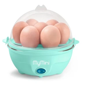 Mymini Premium 350-Watt 7-Egg Cooker for Hard, Soft Boiled Eggs, Teal - Picture 1 of 11
