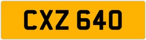 CXZ 640 C 3x3 DATELESS PRIVATE NUMBER PLATE CAM COL CHRIS CHAS CHARLIE CAL CON - Picture 1 of 1