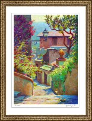 Naples Alley, Italia Firmado Giclee 18x24 Impresión Enmarcada **OFERTA Foto 1 de 4