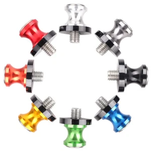 2 x 10mm Swingarm Spools Sliders Stand Fit Kawasaki ZX6R Ninja 250R Motorcycle - Imagen 1 de 18