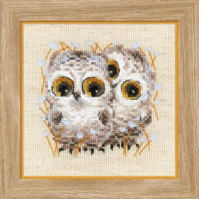 Riolis counted cross stitch Kit Little Owls, DIY - image 1 of 2