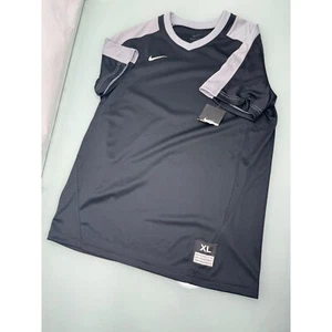 Nike Vapor Dri-fit Boys Baseball Jersey Top Shirt Game Black Gray Youth XL - Picture 1 of 5
