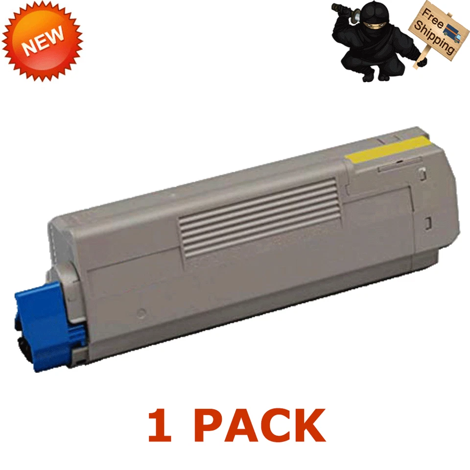 Yellow Toner Cartridge Compatible For Okidata Oki C612dn C612n 46507501 - Image 1 of 1