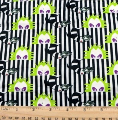 Tecido de mistura de algodão poliéster Halloween Beetlejuice 20 x 55 1089000 Horror - Imagem 1 de 2