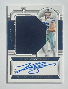 2023 Panini National Treasures Football Luke Schoonmaker RPA /99 Rookie Card RC - Bild 1 von 2