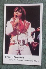 1973 JIMMY OSMOND ORIGINAL TRADING GUM CARD PRINTED IN HOLLAND NUMBER 4