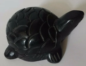Miniature Turtle Figurine Polished Black Stone only 1 piece new - Picture 1 of 5