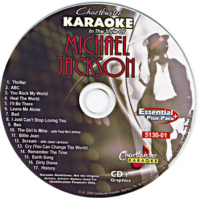 MICHAEL JACKSON KARAOKE CD+G CHARTBUSTER VOL-5130 NEW IN white sleeves 3 cds - Image 1 of 4
