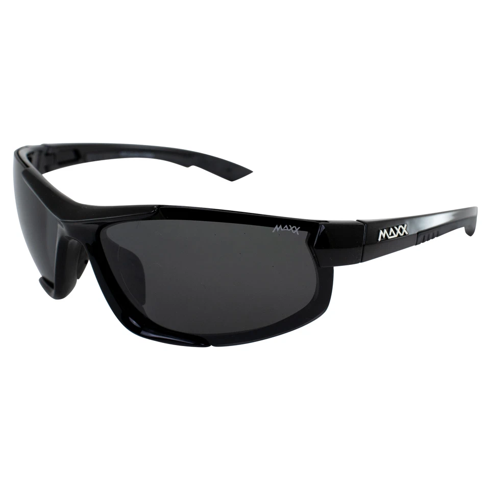 Maxx HD Sunglasses Blitz HDP Gloss Black Smoke Fishing Polarized 57589 Rev19