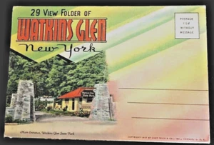 VINTAGE~ SOUVENIR FOLDER OF WATKINS GLEN~NEW YORK~UNPOSTED~LOT#M - Picture 1 of 8