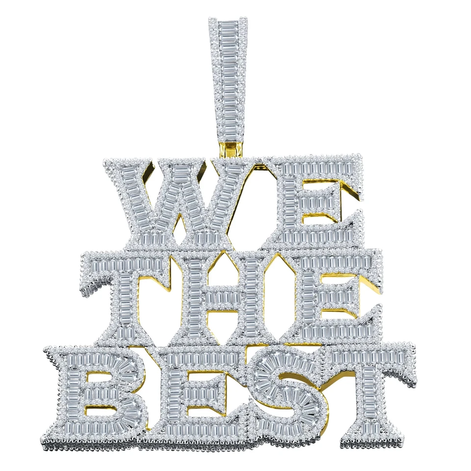 MERVEILLEUX HIP HOP CIRCUNIUM BAGUETTE HOMBRES "NOSOTROS LOS MEJORES" ENCANTO PERSONALIZADO GRANDE Foto 1 de 1