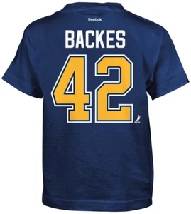 David Backes NHL Reebok St. Louis Blues Premier Jersey Navy T-Shirt Youth (S-XL) - Picture 1 of 2