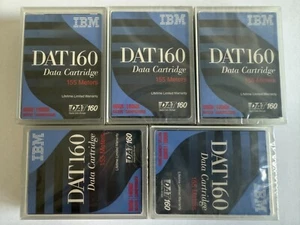 Lot of 5 New Factory Sealed IBM DAT160 80 / 160 GB Data Cartridge Tapes 23R5635 - Afbeelding 1 van 6