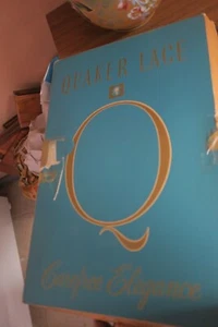VINTAGE QUAKER LACE Dinner Cloth Tablecloth 70"X 90" # 1267 Oval CANDLELIGHT - Picture 1 of 3