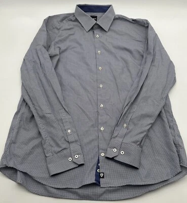 Camisa Strellson Manga Larga Abotonada Hombres Talla 17 Cuadros Multicolor..#16311 Foto 1 de 4