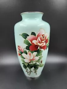 Meiji Period Beautiful Ando Jubei Cloisonne Enamel Vases - Picture 1 of 16