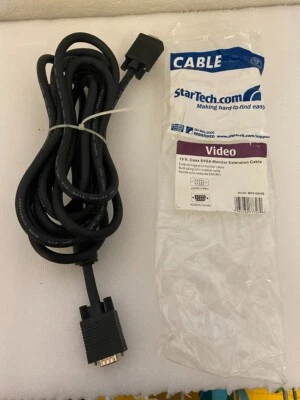 StarTech MXT105HQ Coax SVGA VGA Monitor Extension Cable 15' HDDB15 M to HDDB15 F - Image 1 of 2