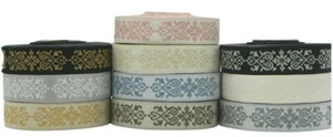 10m Jacquard Ribbon Trim Medieval Heart 20mm Various colours available - Picture 1 of 11