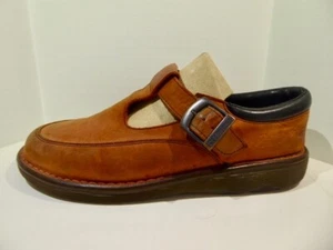 Vintage Y2K Dr. Martens Mary Janes Rust/Brown Leather T-strap & Buckle US SZ 10 - Picture 1 of 8