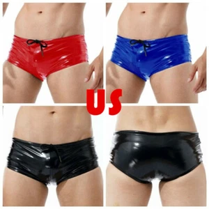 Mens Sexy Bikini Swimwear Drawstring Swim Trunks Gay Shorts Jockstraps AU - Picture 1 of 35