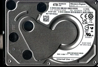 WD40NDZW-11BCVS0 S/N: WXA2D WESTERN DIGITAL 4 TB TAILANDIA SEP 2024 Foto 1 de 2