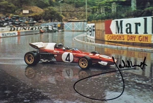SIGNED JACKY ICKX SCUDERIA FERRARI 312B2 MONACO GP 1971 F1 PHOTO FOTO AUTOGRAPH - Picture 1 of 3