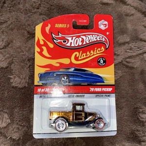 2009 Hot Wheels Classics Series 5 ‘29 Ford Pickup Gold W/Redline Wheels NIP - Picture 1 of 2