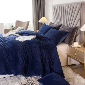 Velvet Plush Shaggy Duvet Cover Set,Luxury Ultra Soft Fluffy Duvet Cover Set,... - Picture 1 of 6