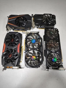 Lot of 5 Gigabyte & Devil GPUs - For Parts, Not Working - Picture 1 of 10