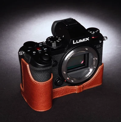 NEW Panasonic LUMIX S5 Leather Half Case Camera Retro Cover Bag Insert Handmade - Image 1 of 4