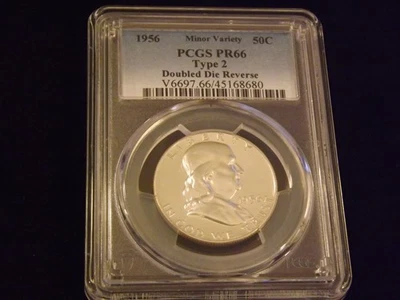 1956    50 C    Franklin         DDR        PCGS  PR 66 - Image 1 of 2