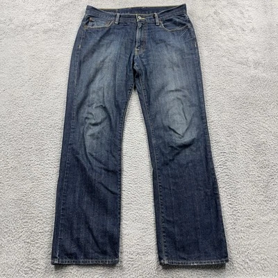Vtg Lucky Brand 361 Jeans Mens 32x32 Blue Straight Dark Wash Denim American Y2K - Image 1 of 4