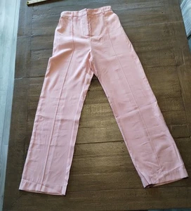 Pantaloni rosa Princess Polly vita alta gamba larga rosa taglia 8 elastico in vita - Foto 1 di 11