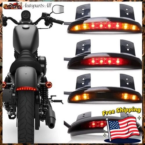 Luz trasera LED de señal de giro de freno para guardabarros para Harley Dyna Super Wide Glide Softail Foto 1 de 4